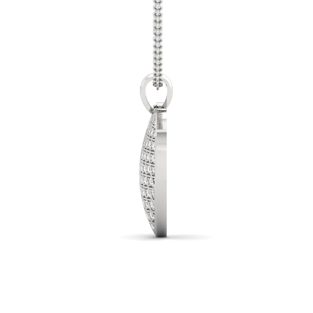 0.66ct Heart Grid Pendant with CVD Diamonds in Silver or Gold