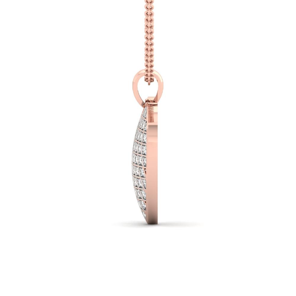 0.66ct Heart Grid Pendant with CVD Diamonds in Silver or Gold