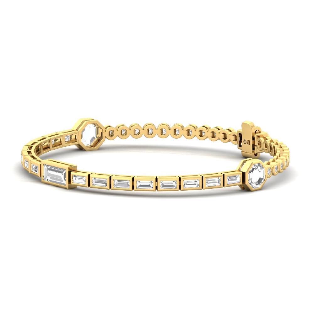 Fancy Cut lab grown diamond bracelet 