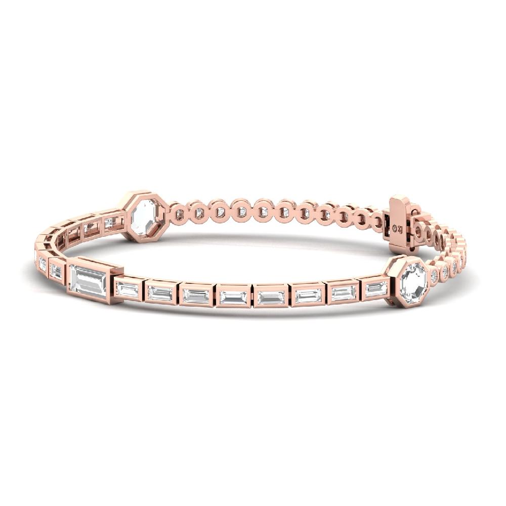 Fancy Cut lab grown diamond bracelet 