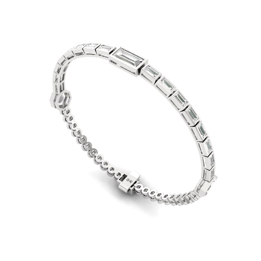 Fancy Cut lab grown diamond bracelet 