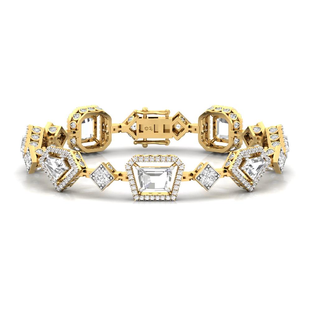fancy Cut & round Cut CVD-Lab grown Diamond Bracelets
