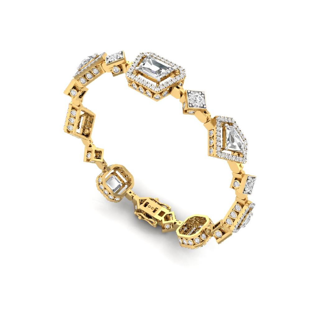 fancy Cut & round Cut CVD-Lab grown Diamond Bracelets