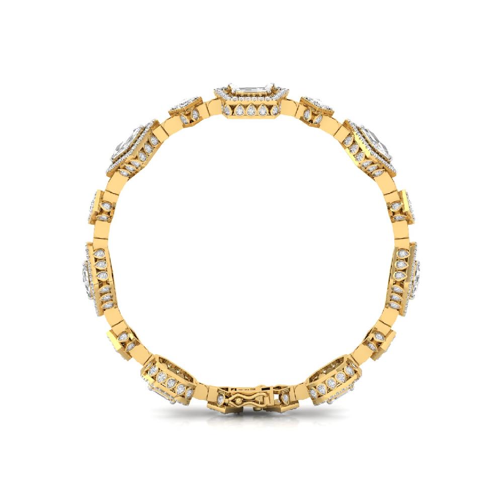fancy Cut & round Cut CVD-Lab grown Diamond Bracelets