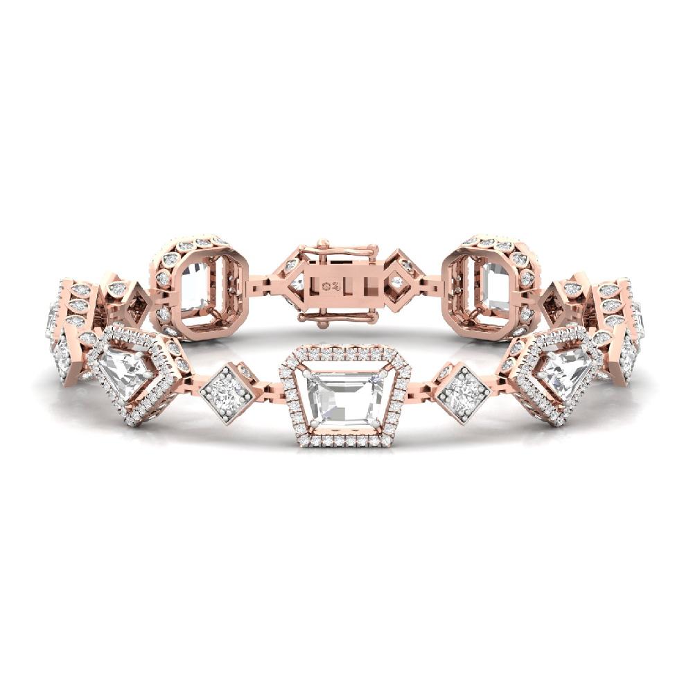 fancy Cut & round Cut CVD-Lab grown Diamond Bracelets