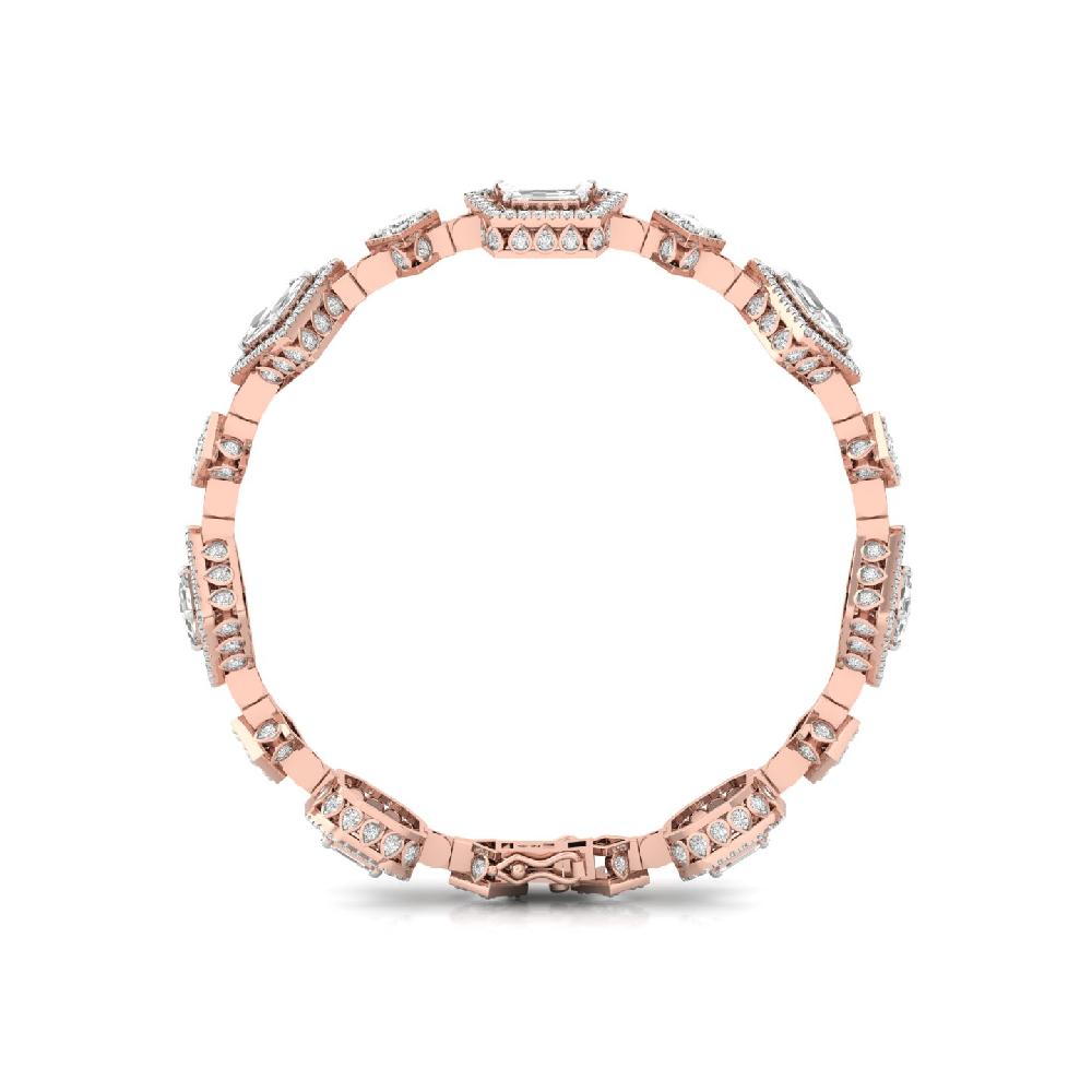 fancy Cut & round Cut CVD-Lab grown Diamond Bracelets
