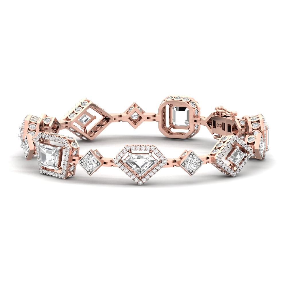 fancy Cut & round Cut CVD-Lab grown Diamond Bracelets