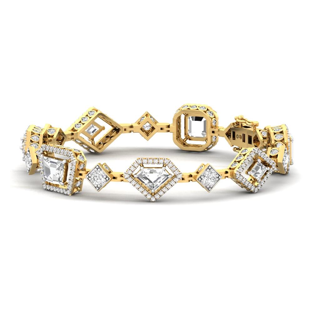 fancy Cut & round Cut CVD-Lab grown Diamond Bracelets
