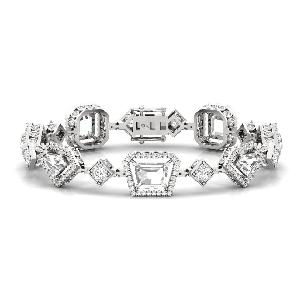 fancy Cut & round Cut CVD-Lab grown Diamond Bracelets
