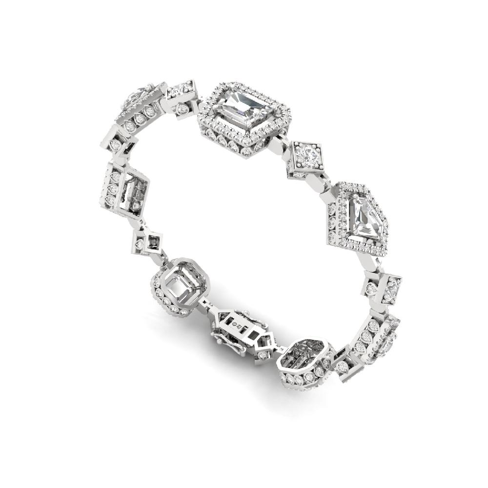 fancy Cut & round Cut CVD-Lab grown Diamond Bracelets
