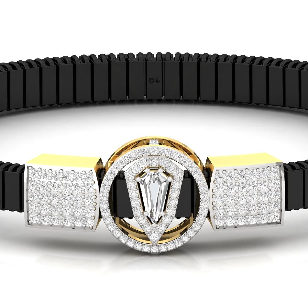 unique cut & Round Cut Lab Grown Diamond Bracelet