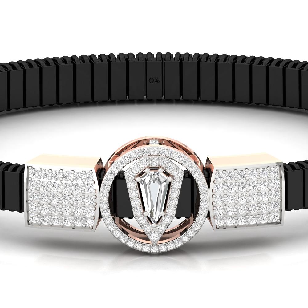 unique cut & Round Cut Lab Grown Diamond Bracelet