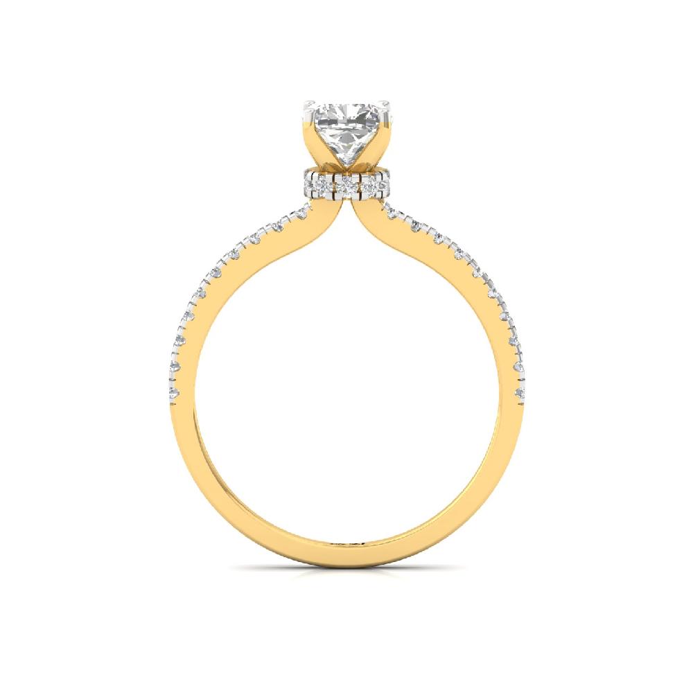 Timeless Cushion Cut 0.86ct CVD lab grown Diamond prong Engagement Ring