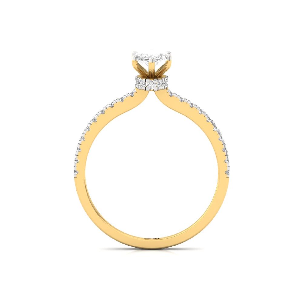 Marquise Cut 0.90ct CVD Diamond prong Engagement Ring