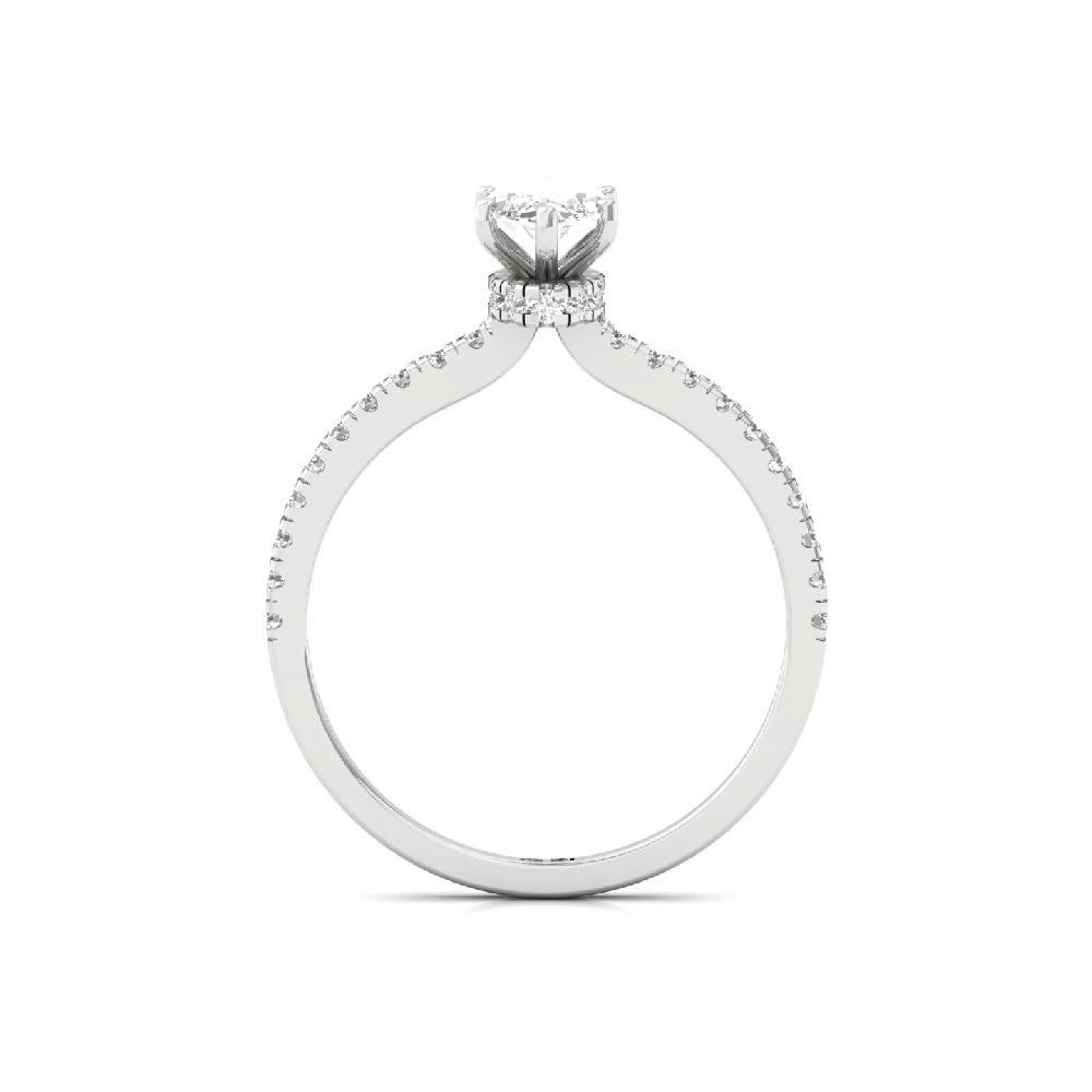 Marquise Cut 0.90ct CVD Diamond prong Engagement Ring