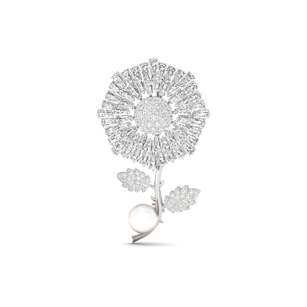 flower diamond brooch Cvd & Lab grown Diamonds