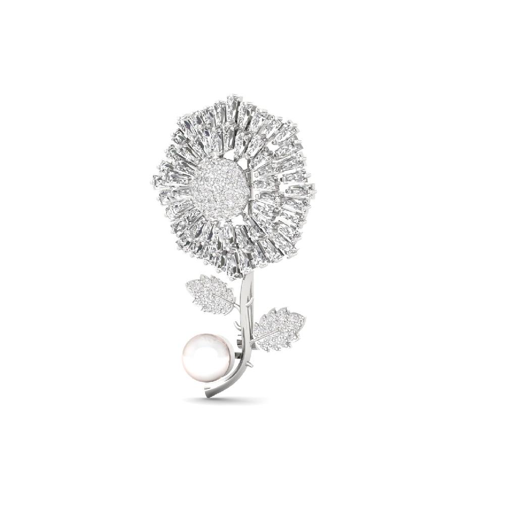 flower diamond brooch Cvd & Lab grown Diamonds