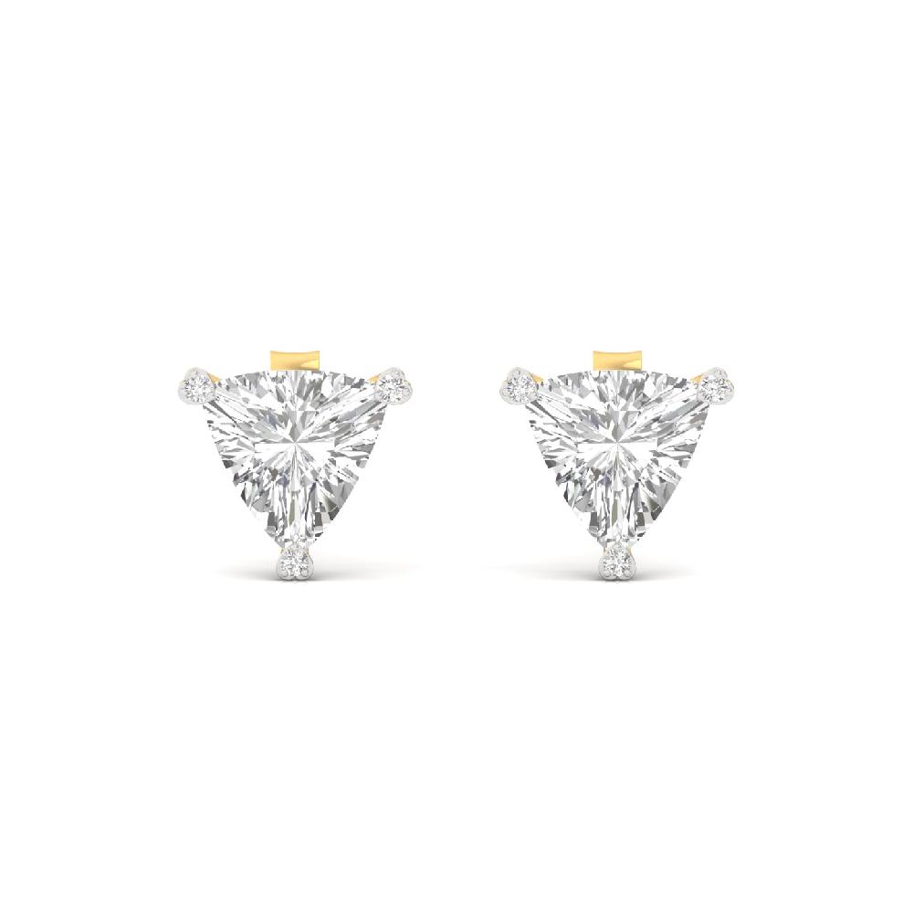 Trillion Cut Stud Earrings with 1.00ct Lab Grown Diamonds