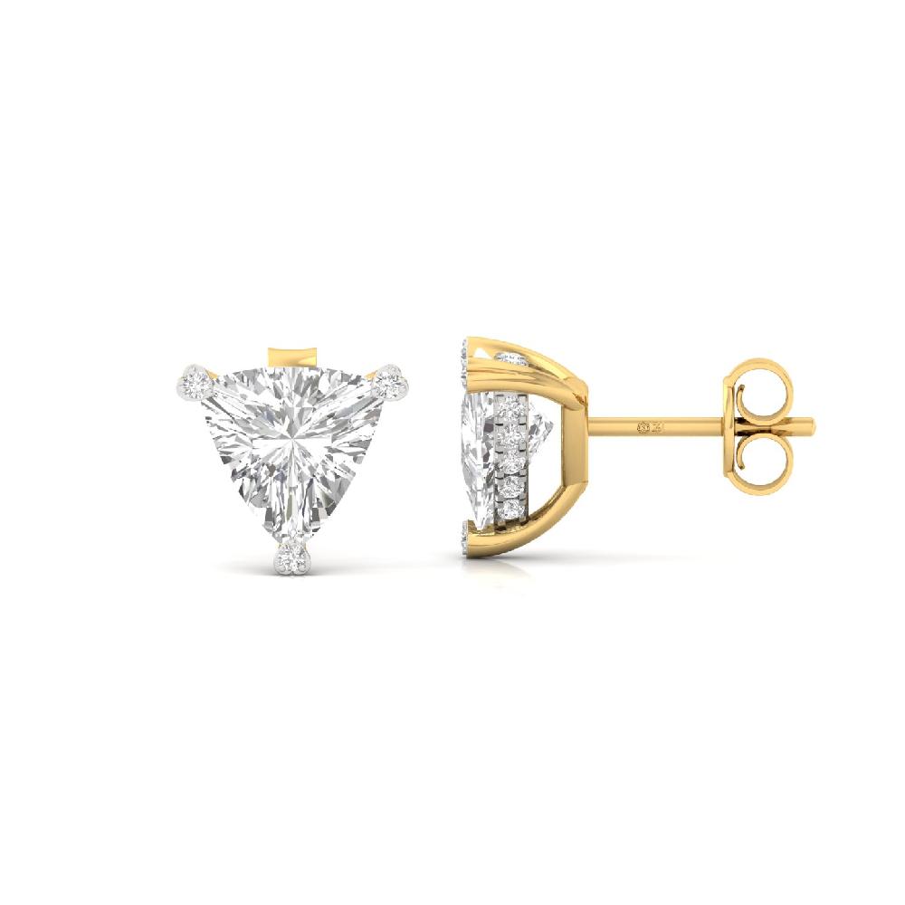 Trillion Cut Stud Earrings with 1.00ct Lab Grown Diamonds