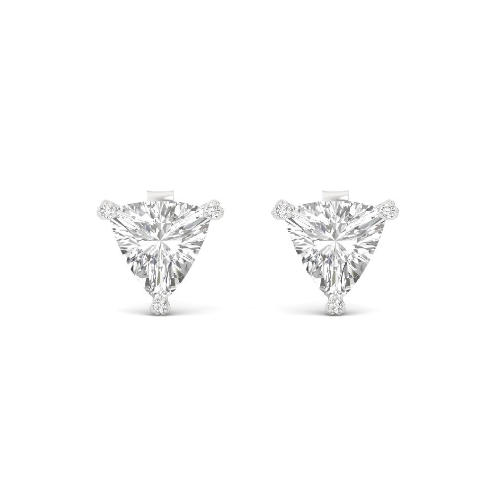 Trillion Cut Stud Earrings with 1.00ct Lab Grown Diamonds