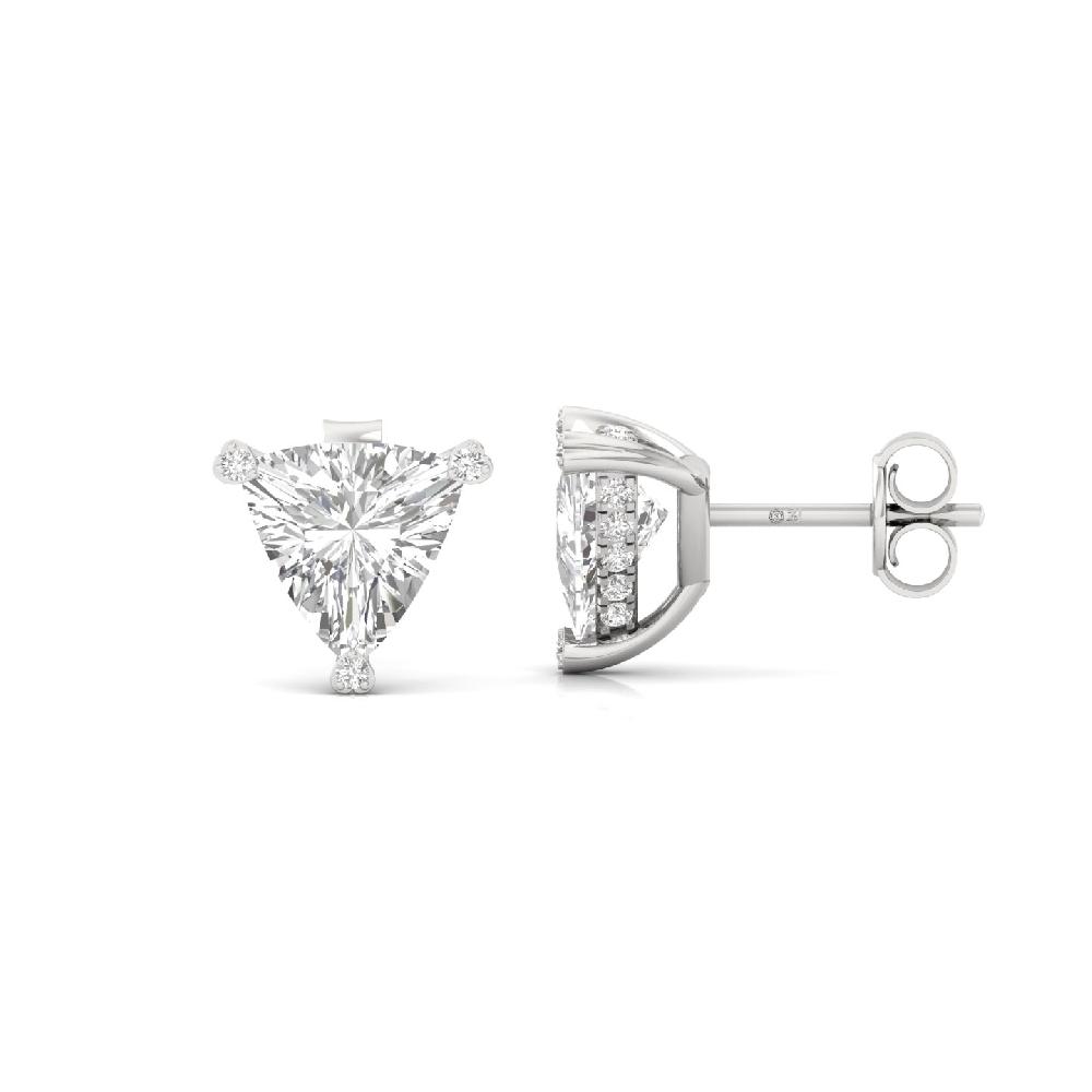 Trillion Cut Stud Earrings with 1.00ct Lab Grown Diamonds