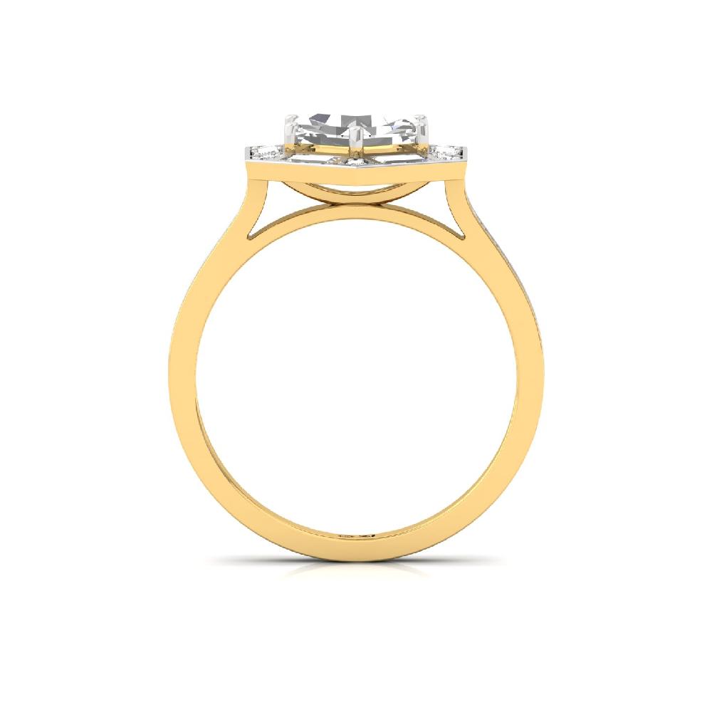 Hexavia CVD lab grown Diamond Halo Design Ring 