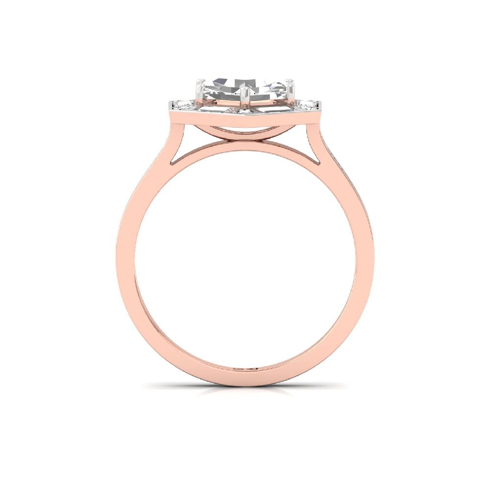 Hexavia CVD lab grown Diamond Halo Design Ring 
