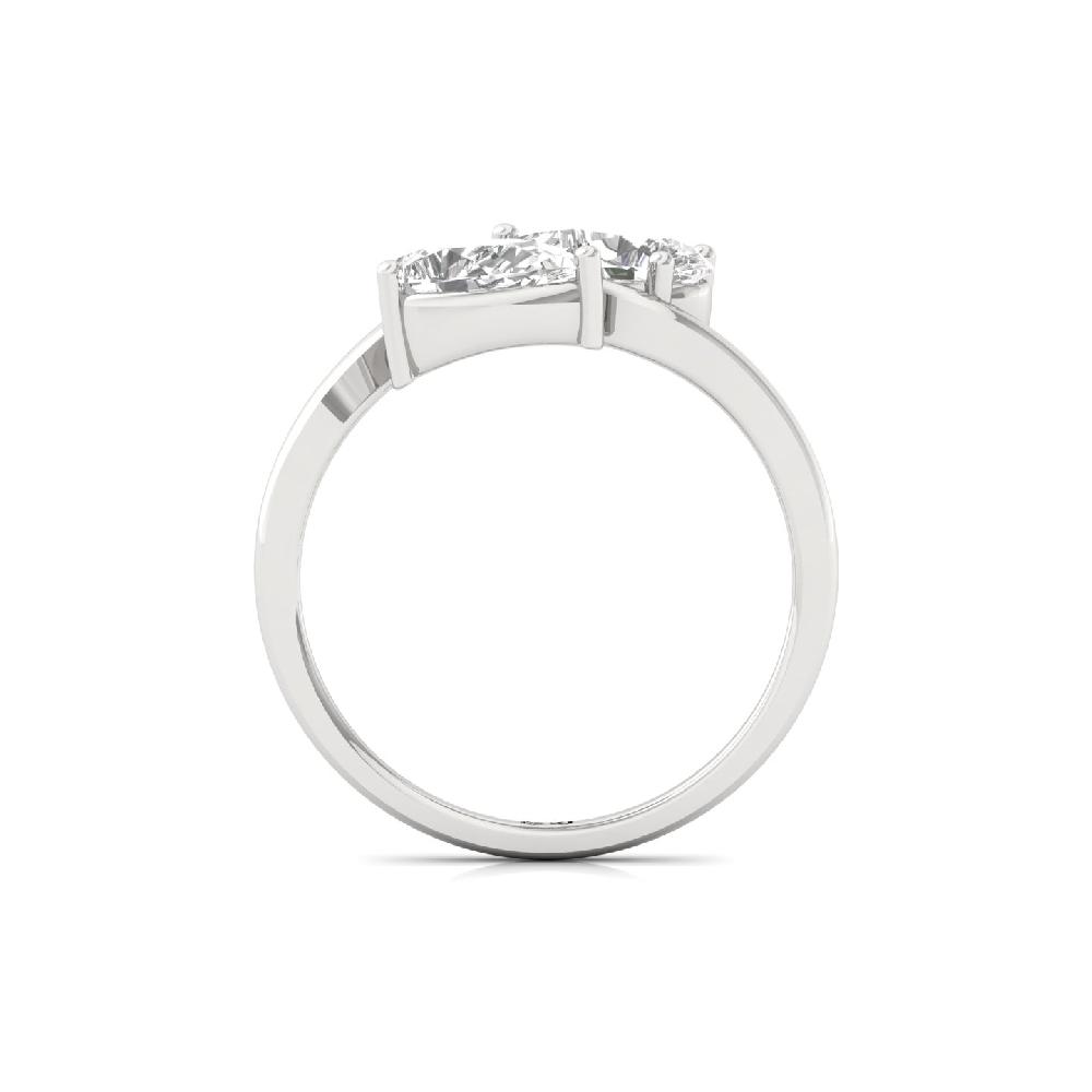 Aurora Dual Pear cut CVD lab grown Diamonds Ring