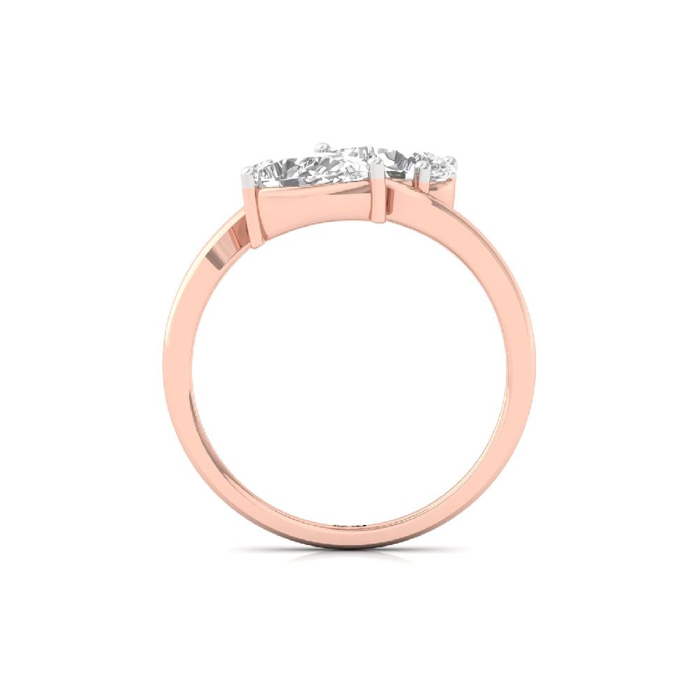 Aurora Dual Pear cut CVD lab grown Diamonds Ring