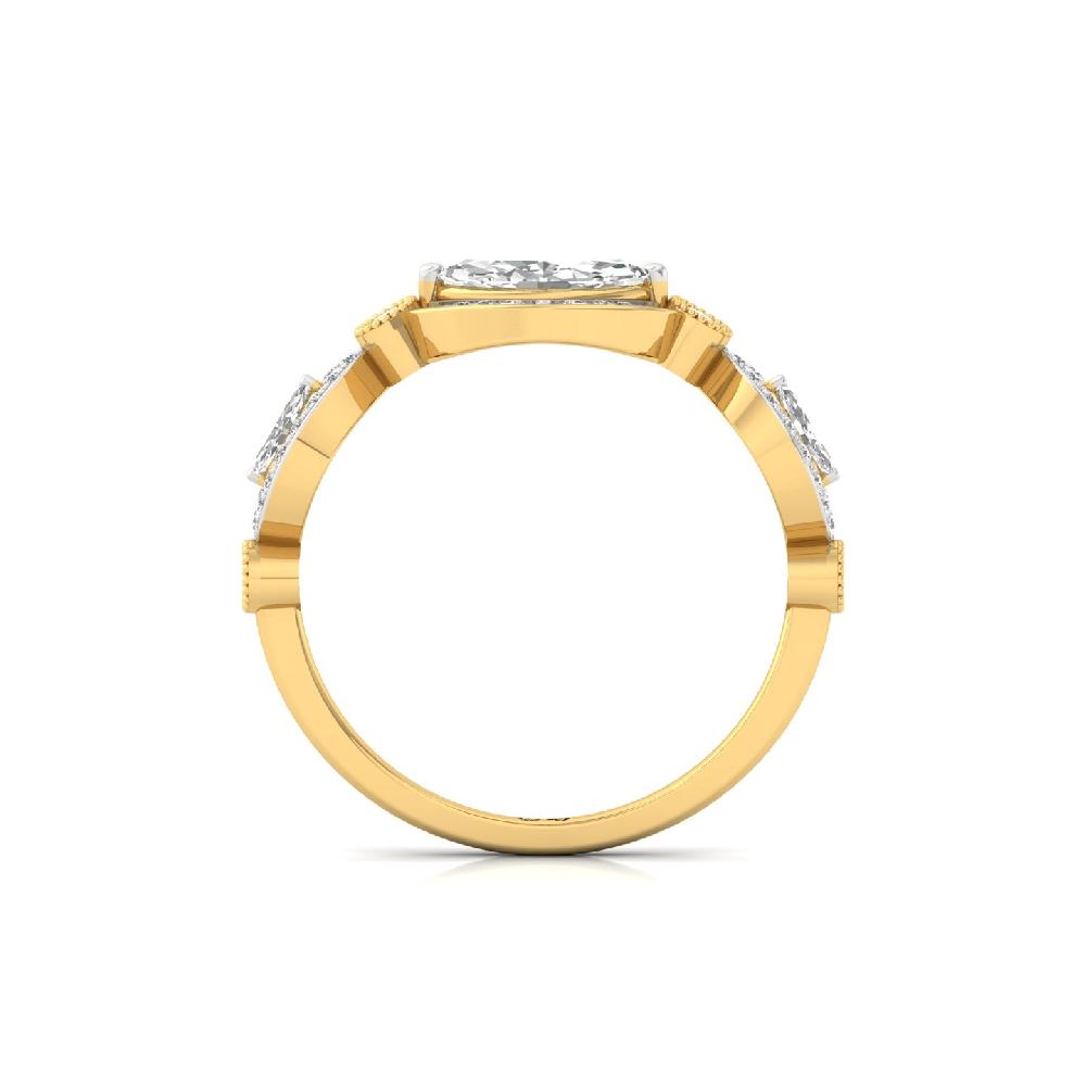 Evelyn Marquise cut Trio lab grown Diamond Ring