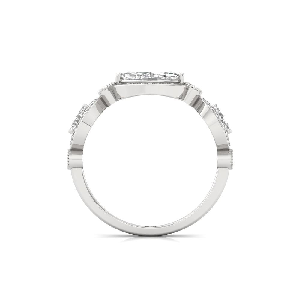 Evelyn Marquise cut Trio lab grown Diamond Ring