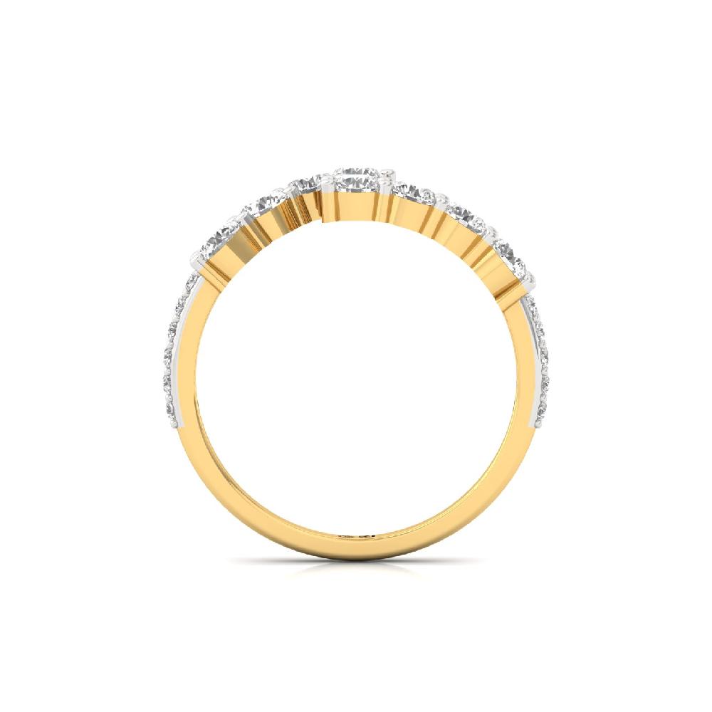 round Cut Sparkle CVD lab grown Diamond Ring