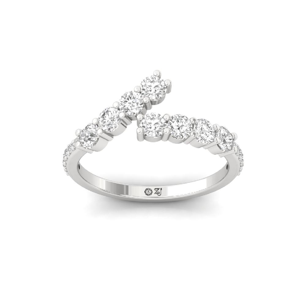 round Cut Sparkle CVD lab grown Diamond Ring