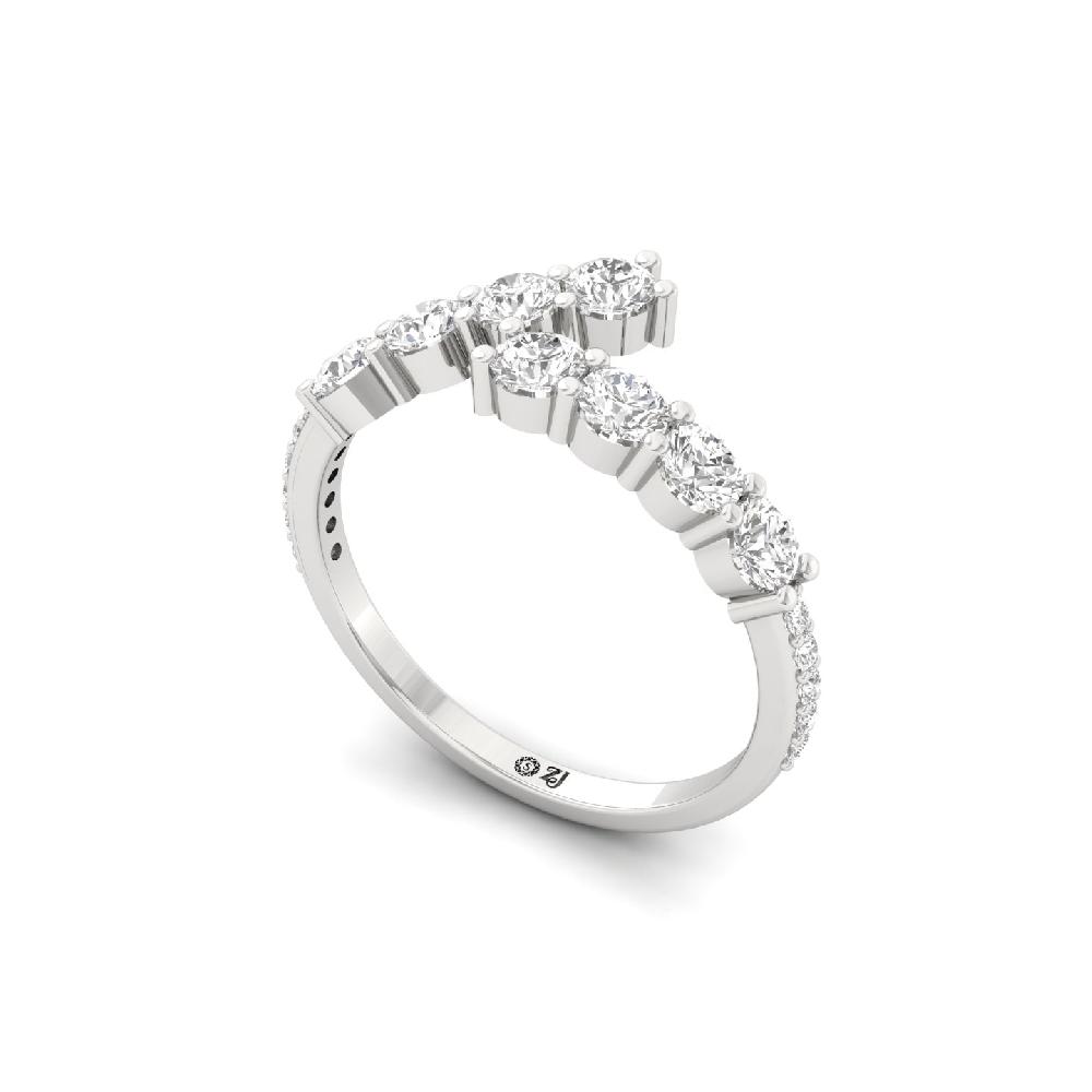 round Cut Sparkle CVD lab grown Diamond Ring