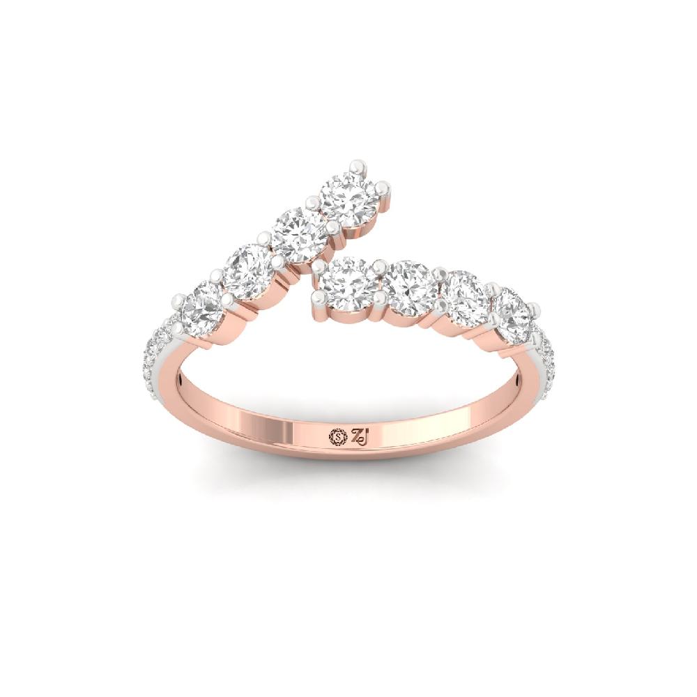 round Cut Sparkle CVD lab grown Diamond Ring