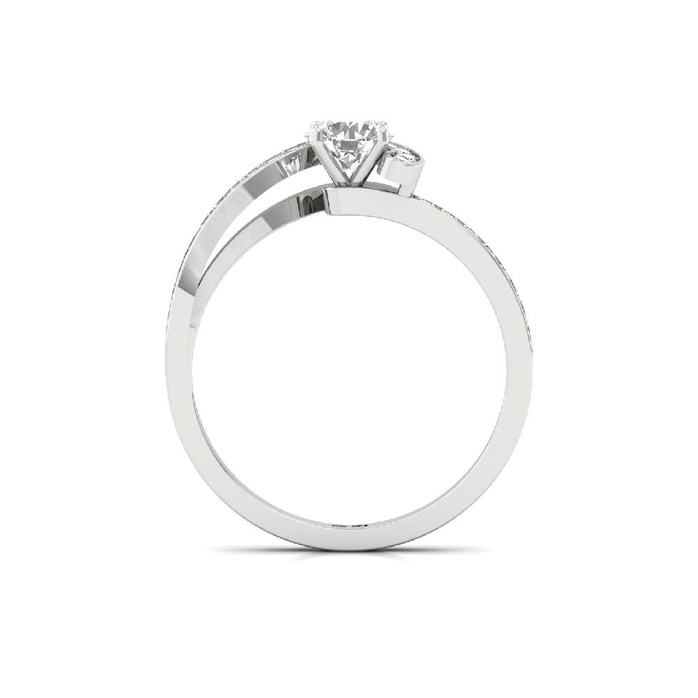 0.52 Ct Celina Wave Solitaire CVD lab grown Diamond Ring