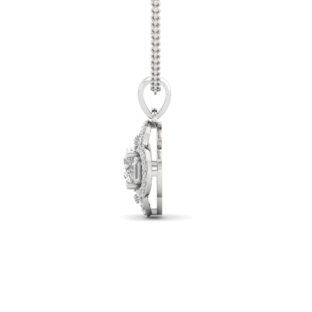 Baguette & Round Cut CVD Lab Grown Diamond Pendant