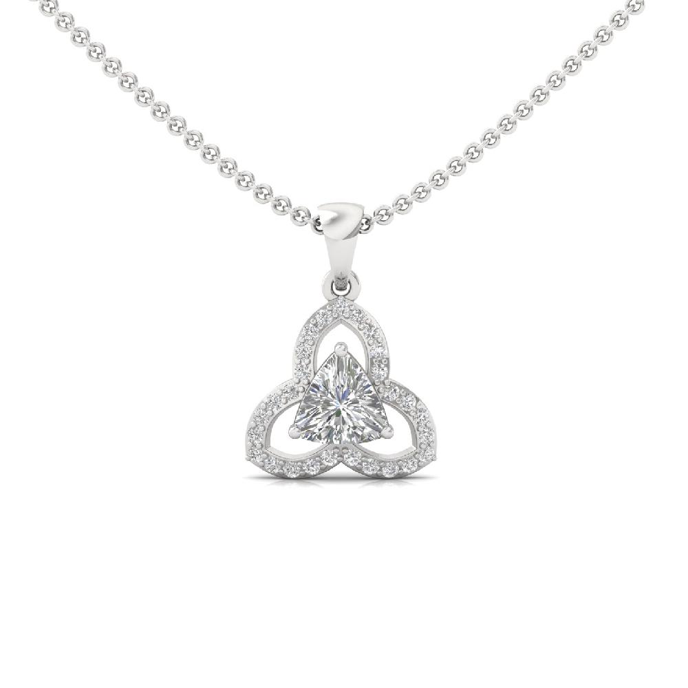 TrinityGlint 1.00CT Trillion Center CVD Diamond Pendant