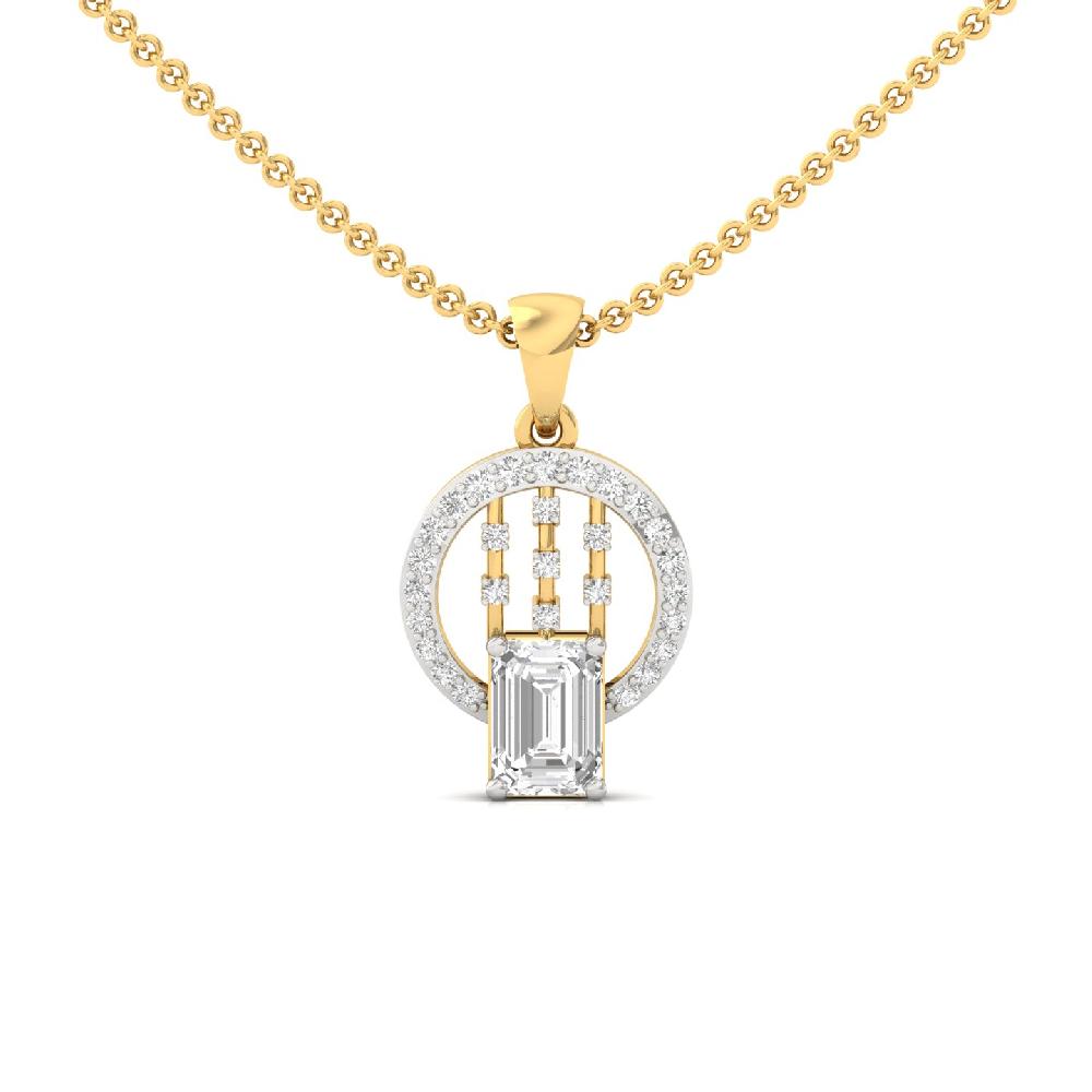 1.02 CT Emerald Cut CVD Diamond Pendant