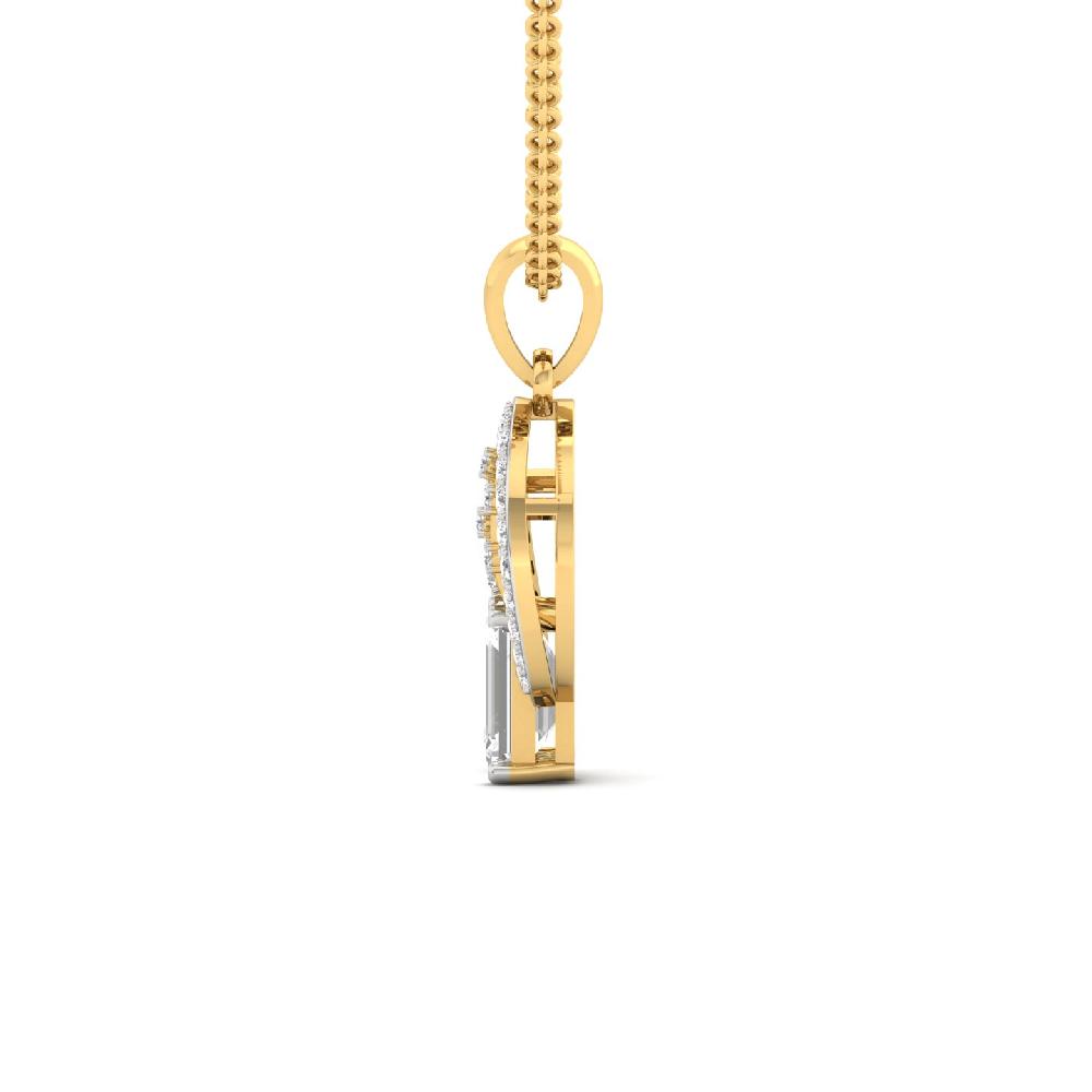 1.02 CT Emerald Cut CVD Diamond Pendant