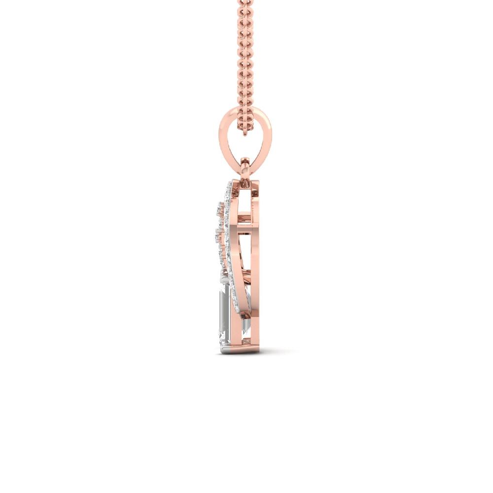 1.02 CT Emerald Cut CVD Diamond Pendant