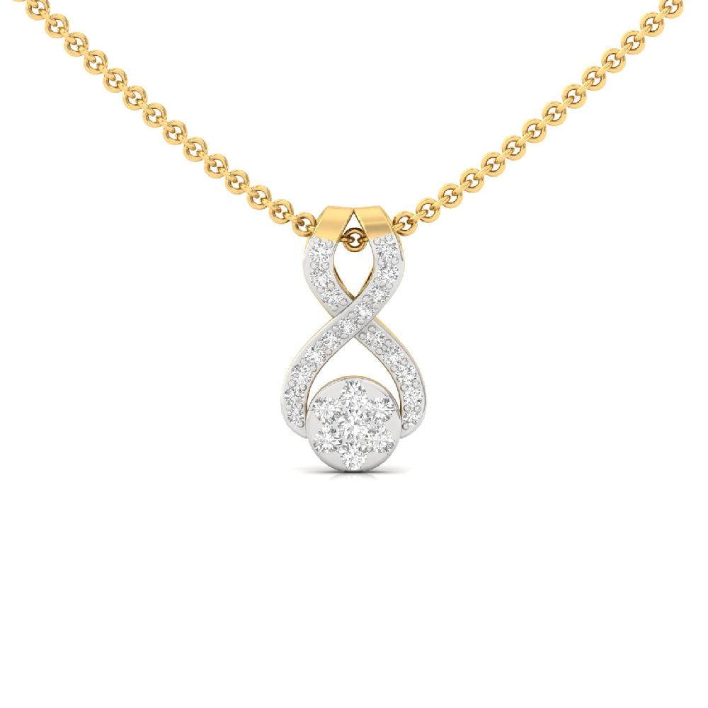 Infinity Bloom Diamond Cluster Infinity Pendant