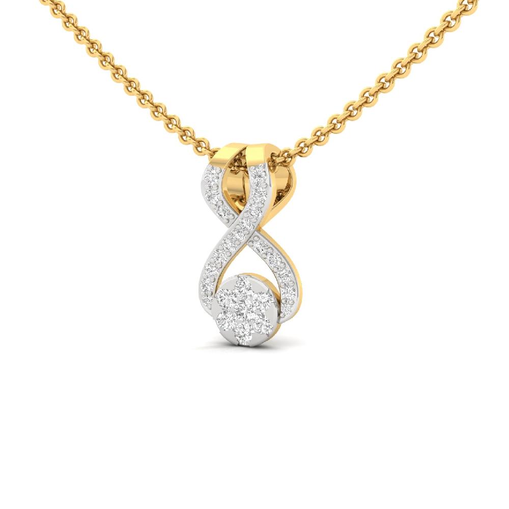 Infinity Bloom Diamond Cluster Infinity Pendant
