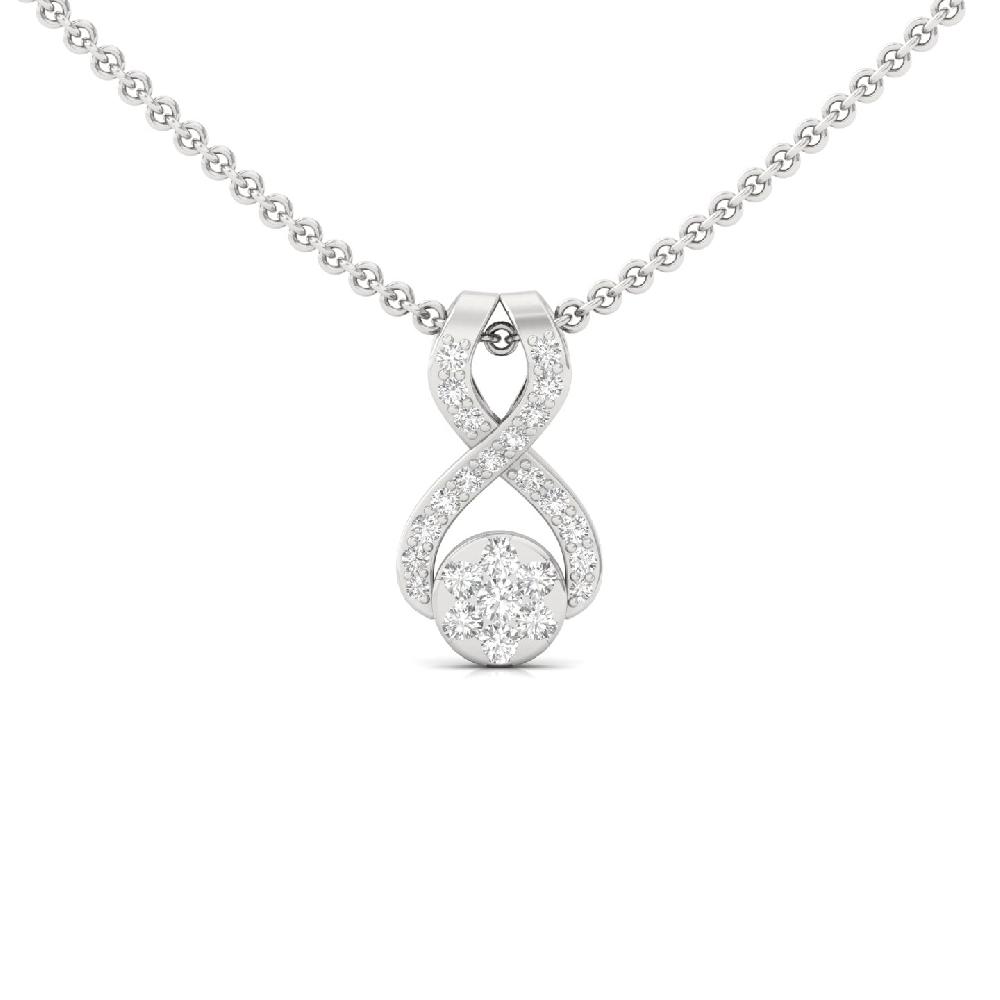 Infinity Bloom Diamond Cluster Infinity Pendant