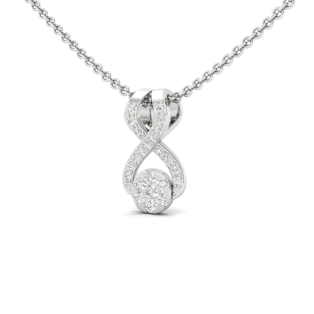 Infinity Bloom Diamond Cluster Infinity Pendant