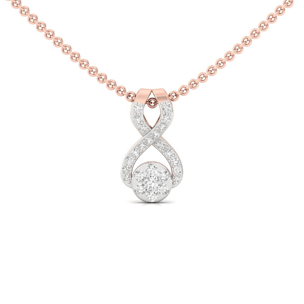 Infinity Bloom Diamond Cluster Infinity Pendant