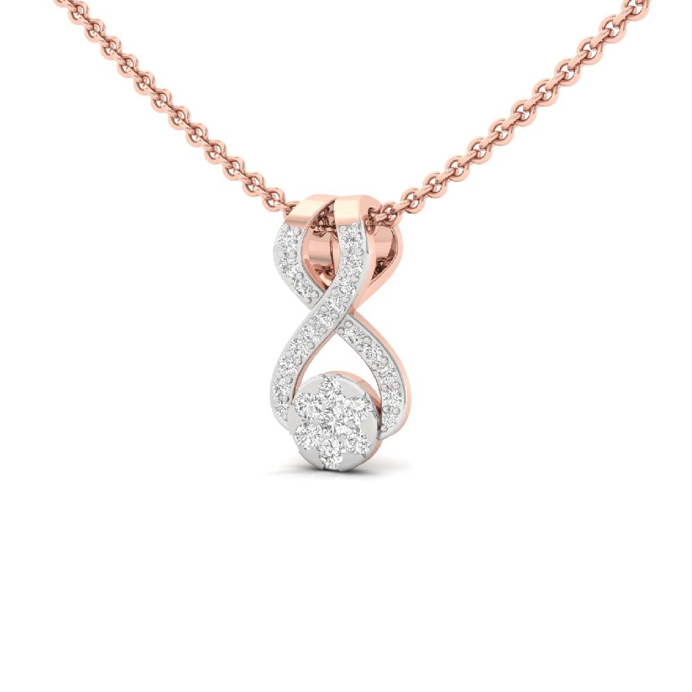Infinity Bloom Diamond Cluster Infinity Pendant