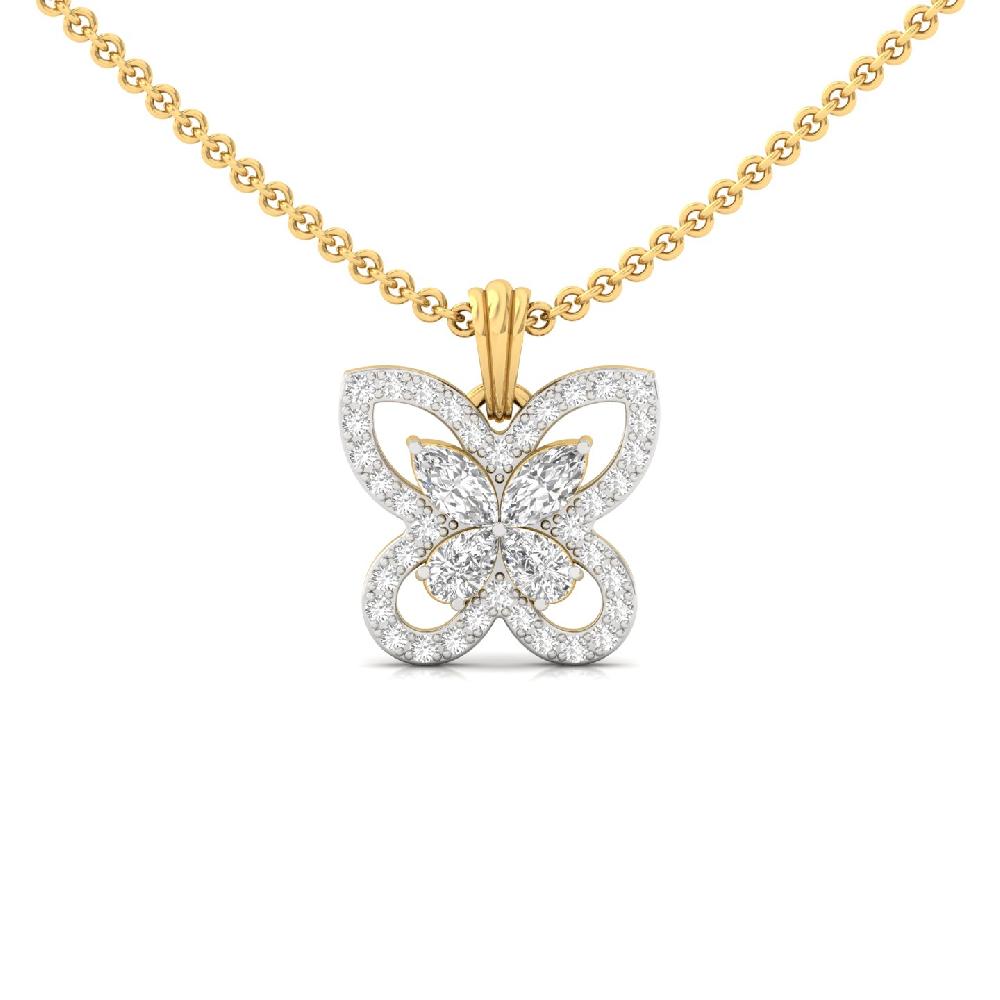 Butterfly Diamond Pendant 
