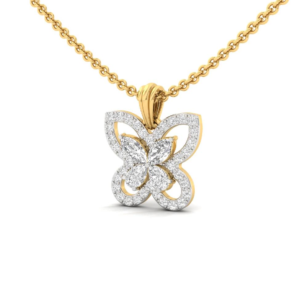 Butterfly Diamond Pendant 