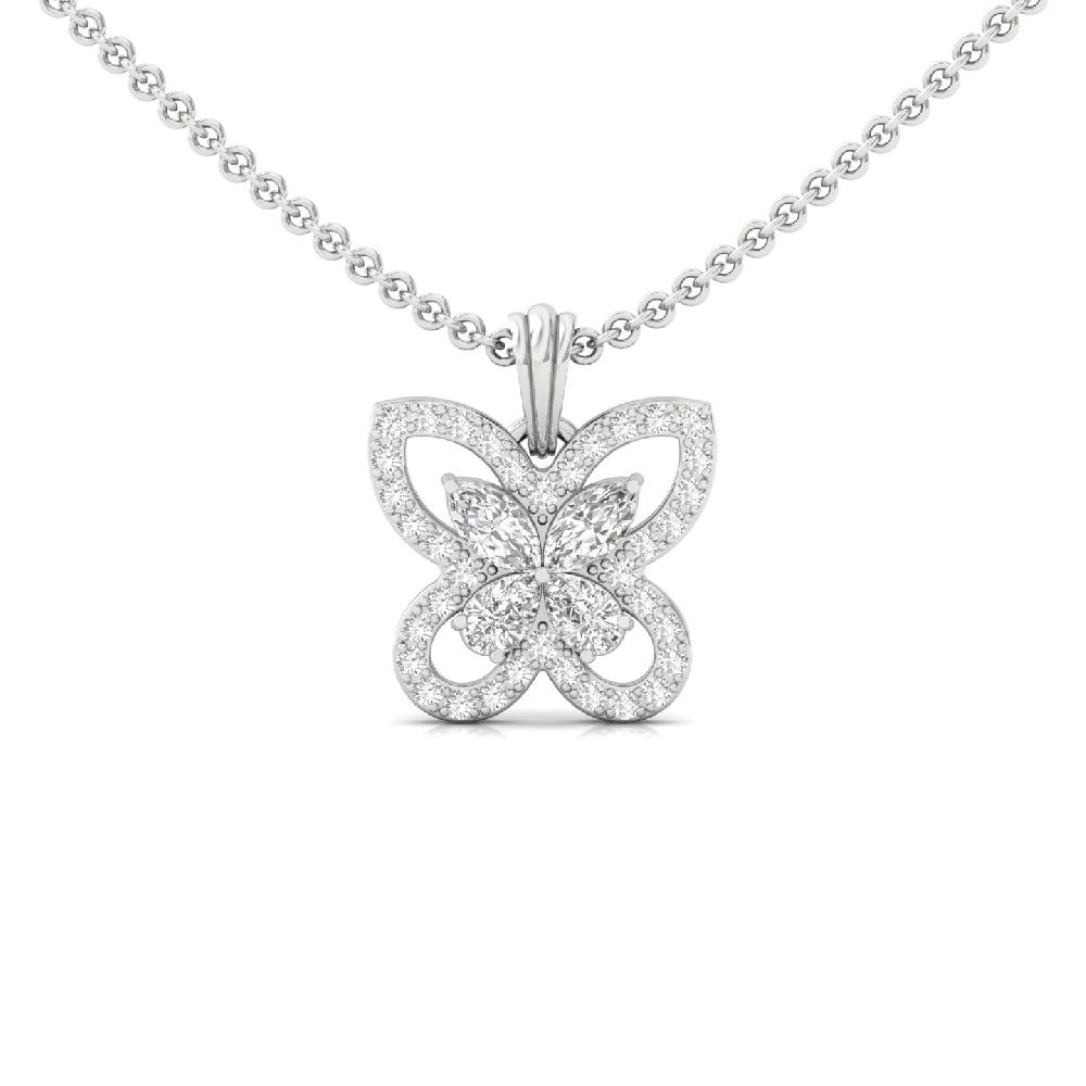 Butterfly Diamond Pendant 